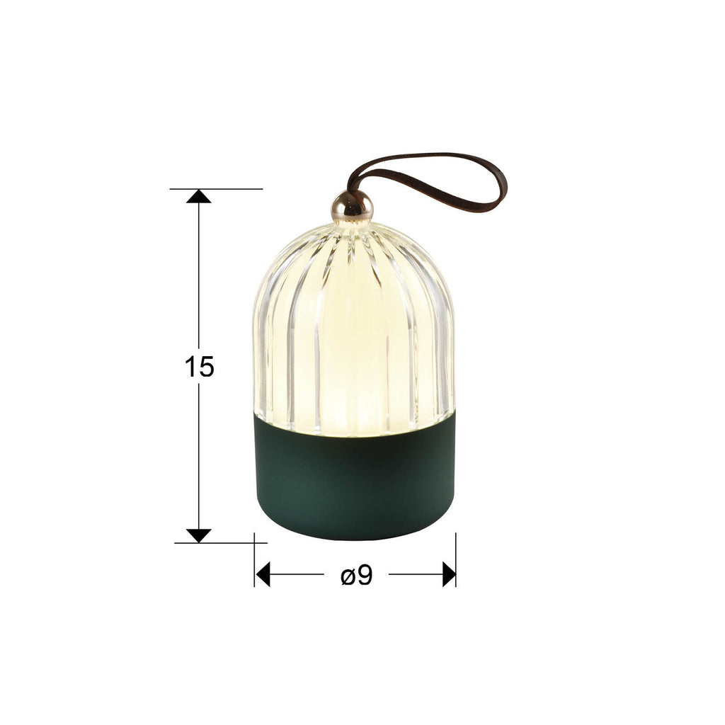 Lámpara de mesa portátil LED Chiqui verde CCT - medidas