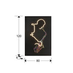 Cuadro con luz LED Saxofón 80 × 120 - medidas