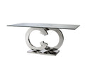 Mesa de comedor Casandra 160 acero y cristal