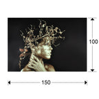 Fotografía Mujer Dorada 150 × 100 cm - medidas