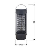 Estufa de exterior farol Heat Black 1200 W - medidas