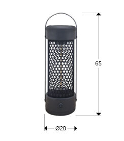Estufa de exterior farol Heat Black 1200 W - medidas