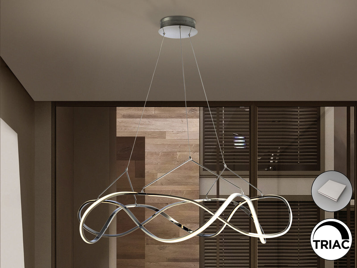 Lámpara de techo Molly LED cromo Ø110 dimable