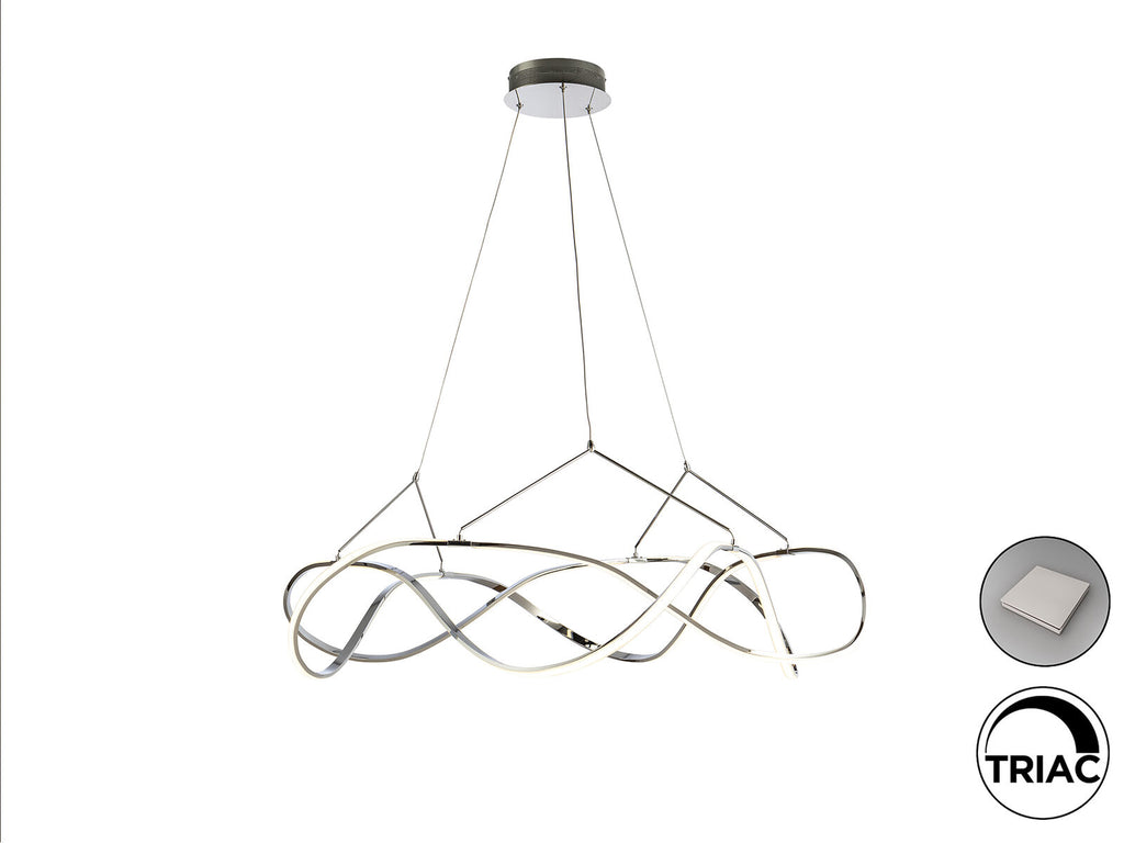 Lámpara de techo Molly LED cromo Ø110 dimable