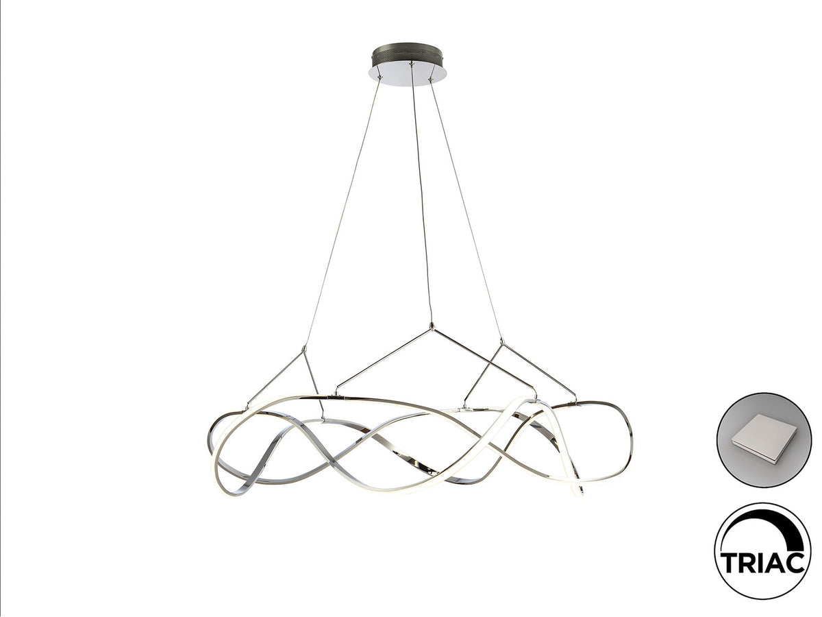 Lámpara de techo Molly LED cromo Ø110 dimable