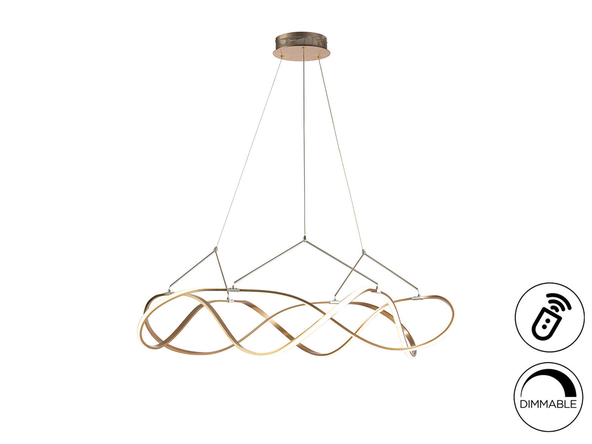 Lámpara de techo Molly LED oro rosa Ø110 dimable