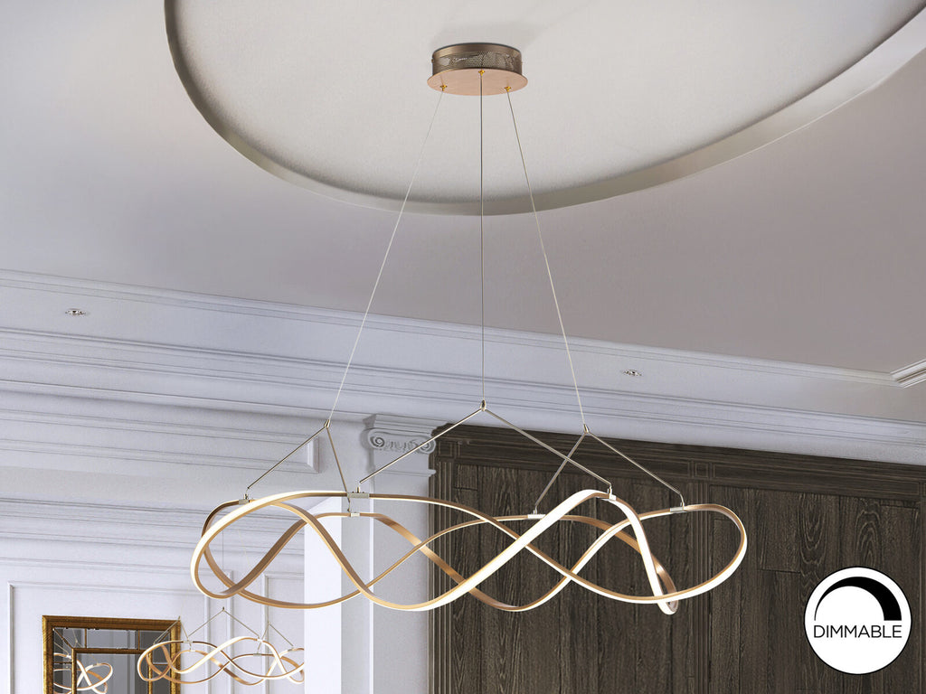 Lámpara de techo Molly LED oro rosa Ø110