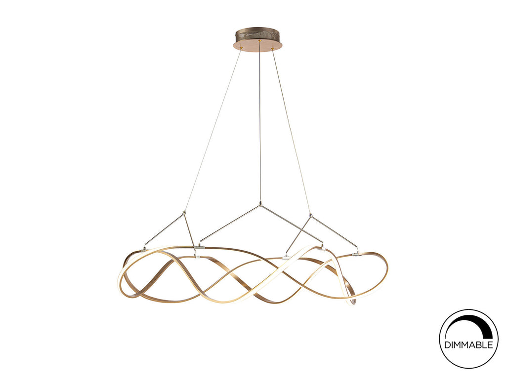Lámpara de techo Molly LED oro rosa Ø110