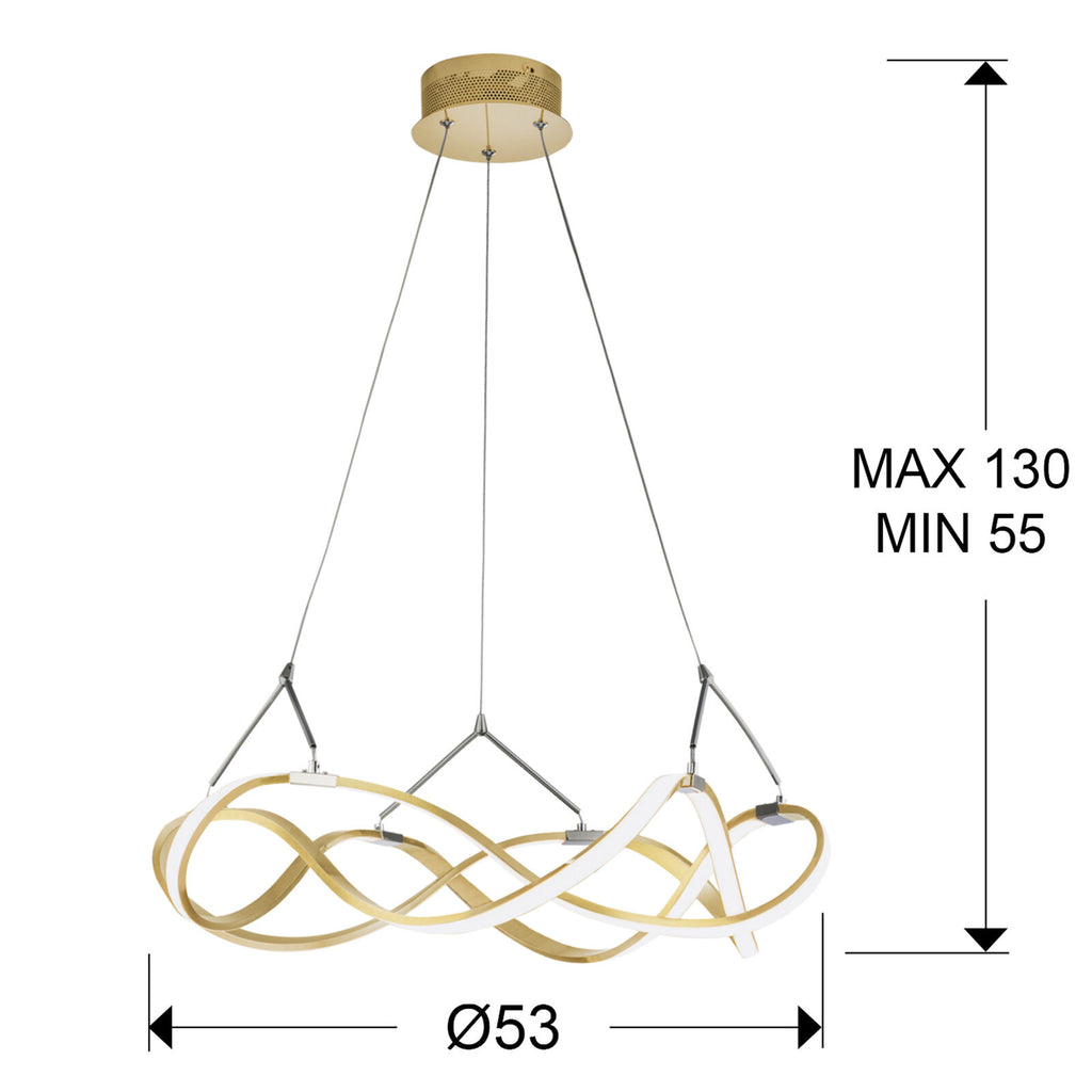 Lámpara de techo Molly LED Ø53 - medidas