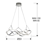 Lámpara de techo Molly LED Ø53 - medidas