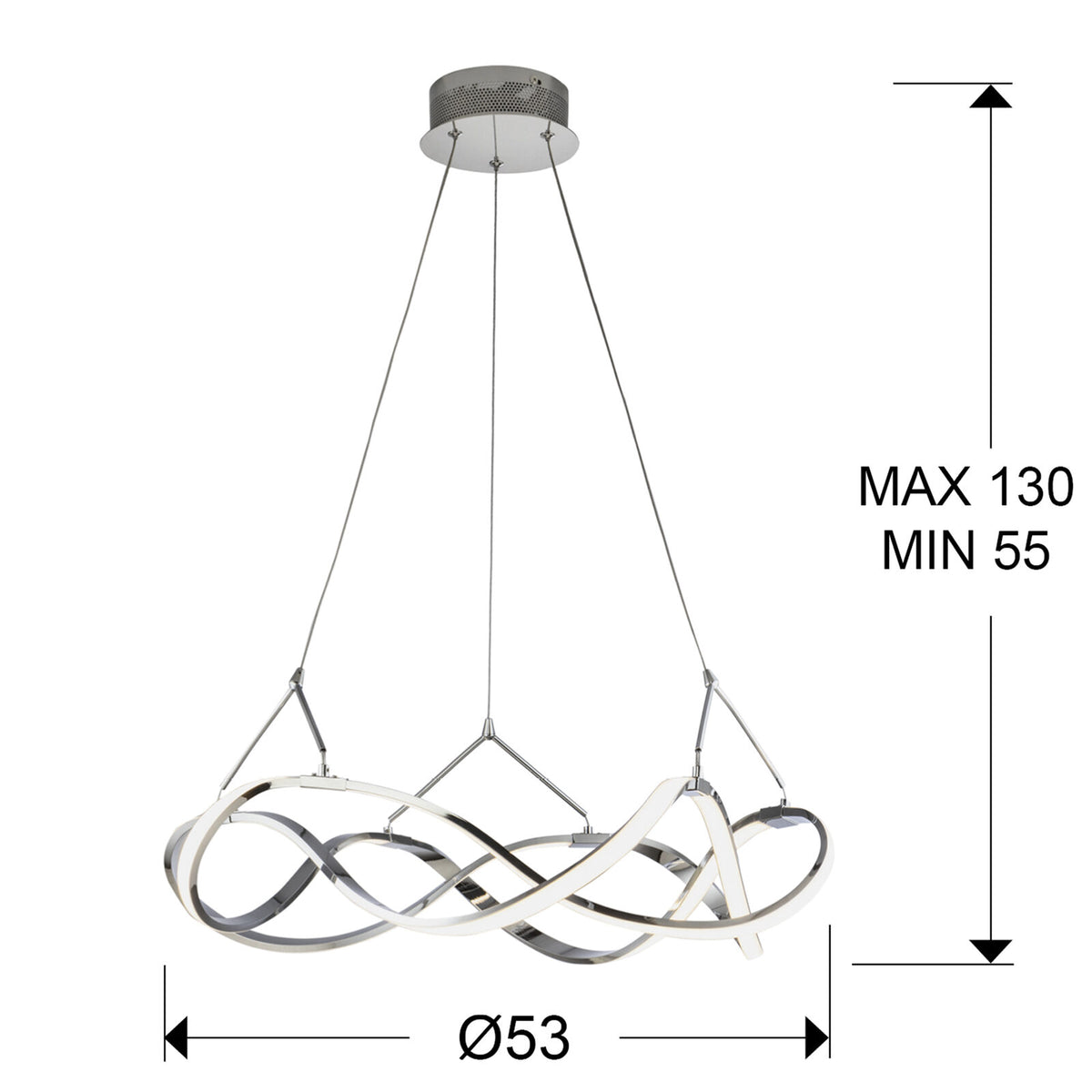 Lámpara de techo Molly LED Ø53 - medidas