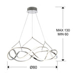 Lámpara de techo Molly LED cromo Ø80 dimable - medidas