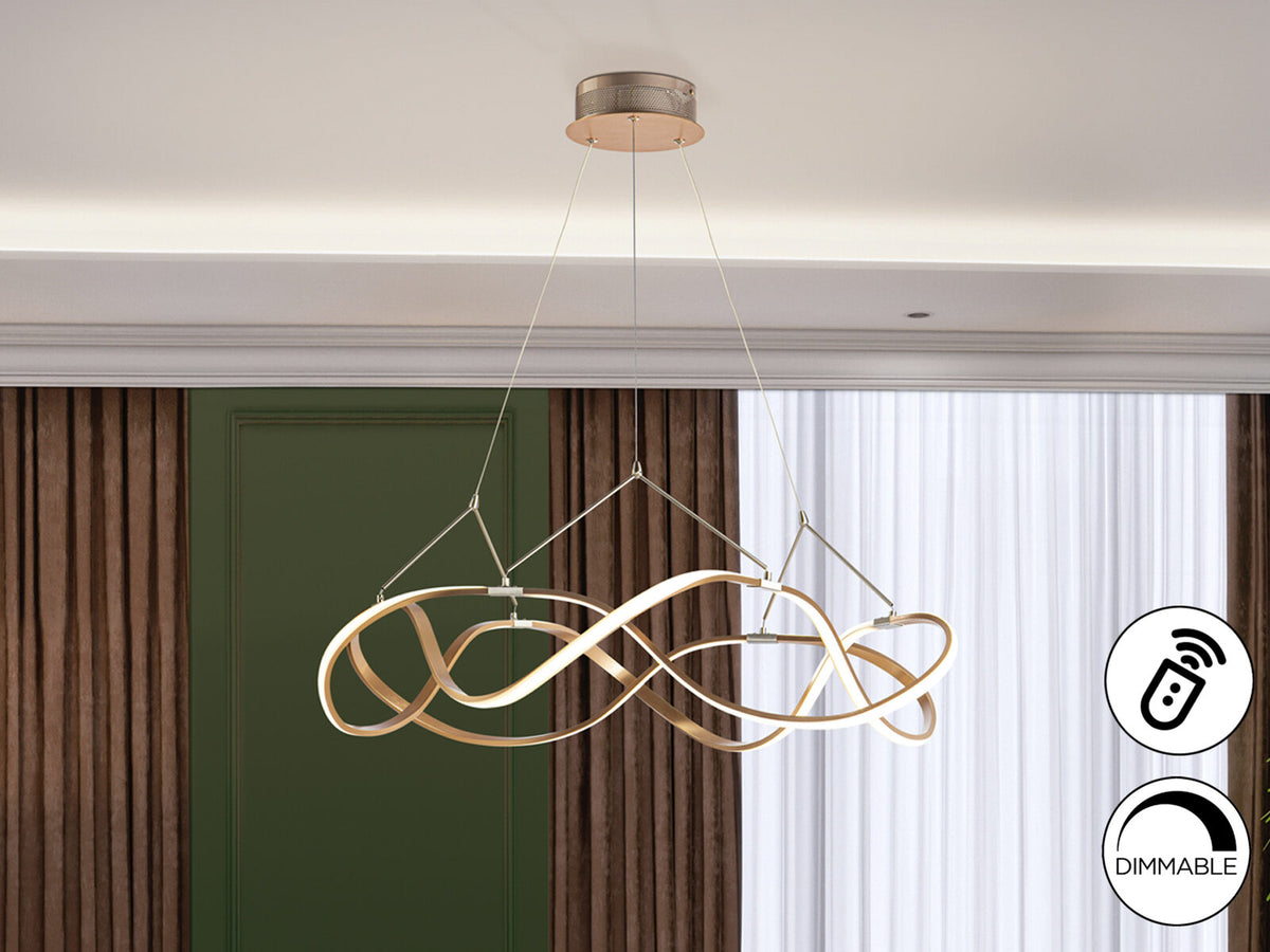 Lámpara de techo Molly LED oro rosa Ø80 dimable
