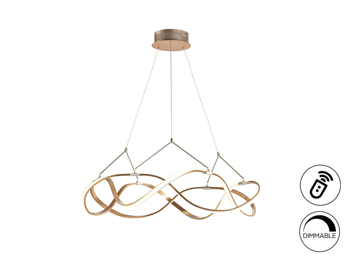 Lámpara de techo Molly LED oro rosa Ø80 dimable