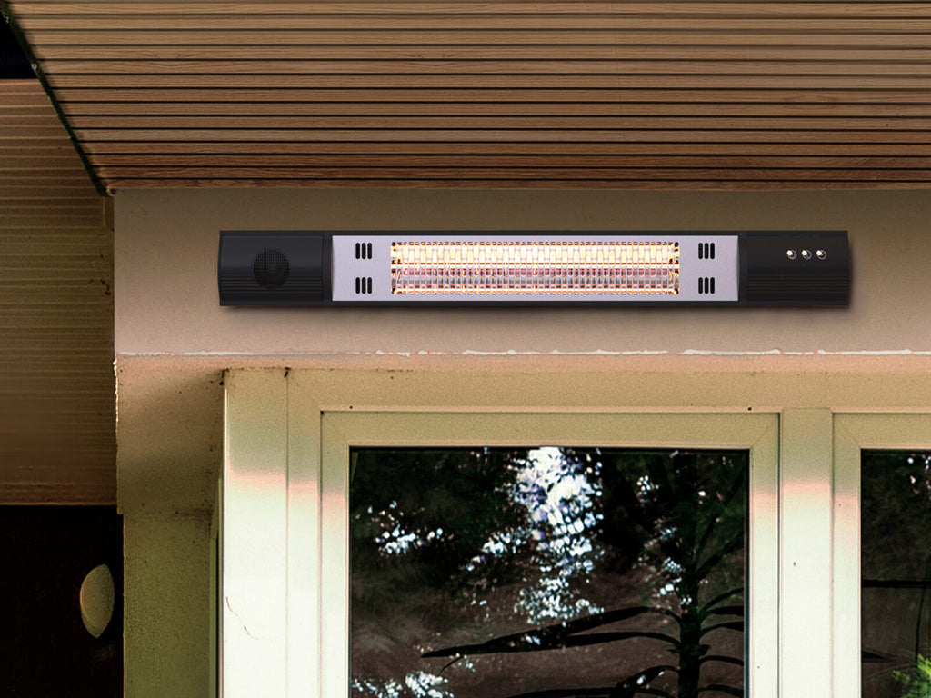 Estufa de exterior de pared Heat Music 1500 W con bluetooth