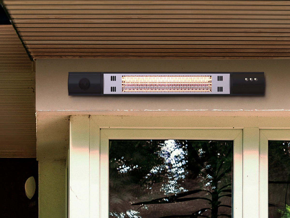 Estufa de exterior de pared Heat Music 1500 W con bluetooth