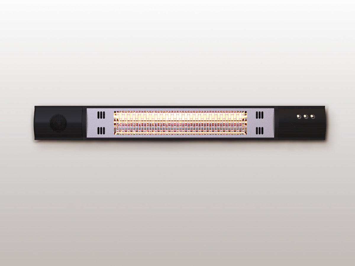 Estufa de exterior de pared Heat Music 1500 W con bluetooth