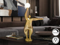 Figura decorativa con luz El globo oro