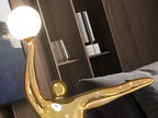 Figura decorativa con luz El globo oro