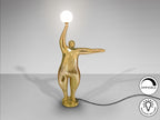 Figura decorativa con luz El globo oro