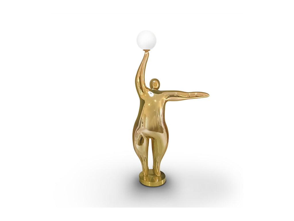 Figura decorativa con luz El globo oro