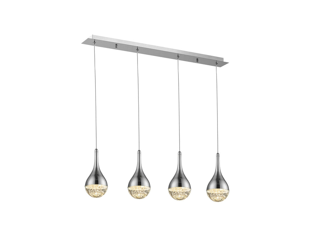 Lámpara de techo Elie 4 luces cromo