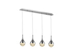 Lámpara de techo Elie 4 luces cromo