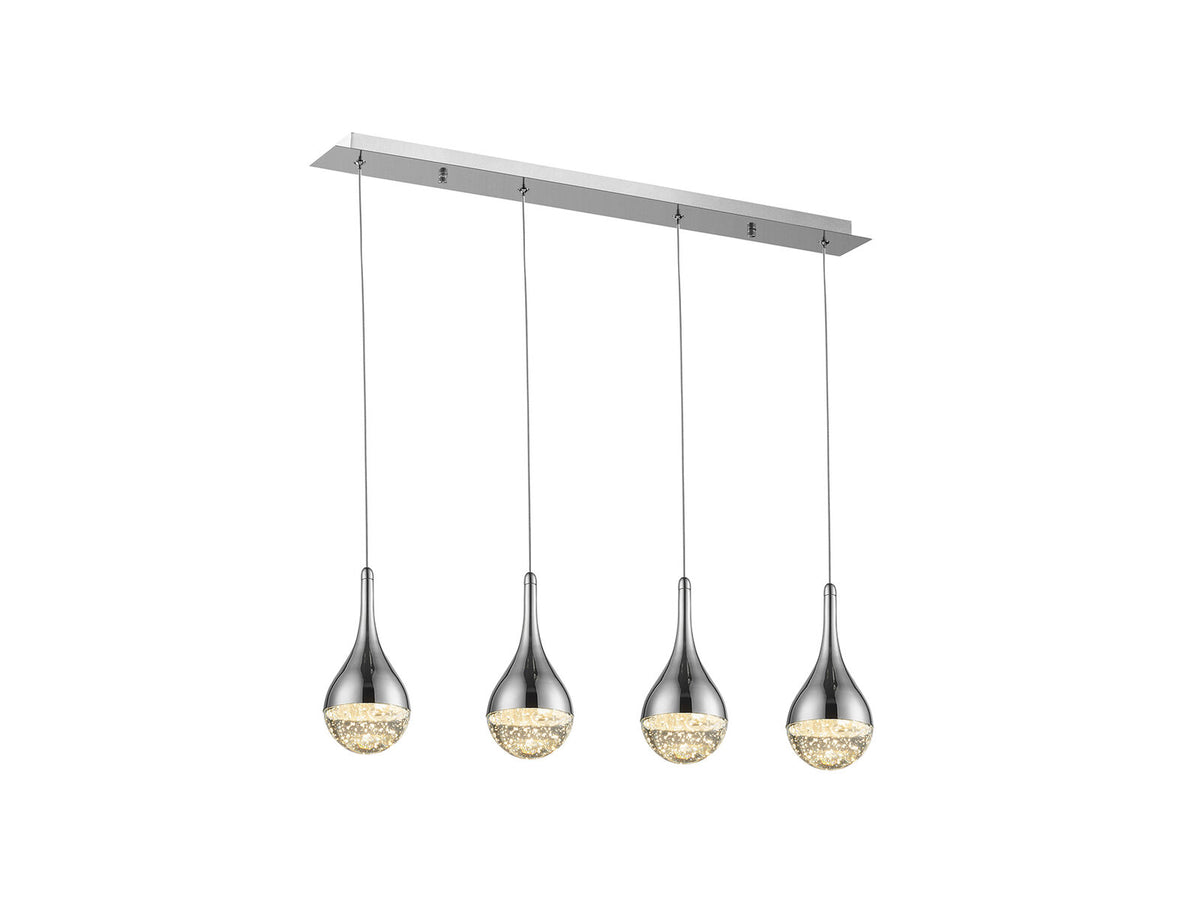 Lámpara de techo Elie 4 luces cromo