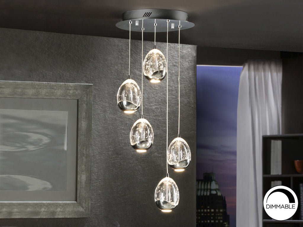 Lámpara de techo Rocío 5 luces Ø30