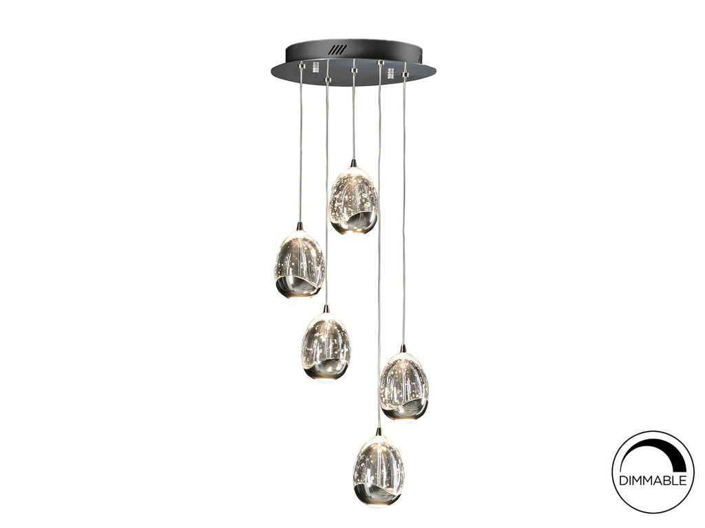 Lámpara de techo Rocío 5 luces Ø30