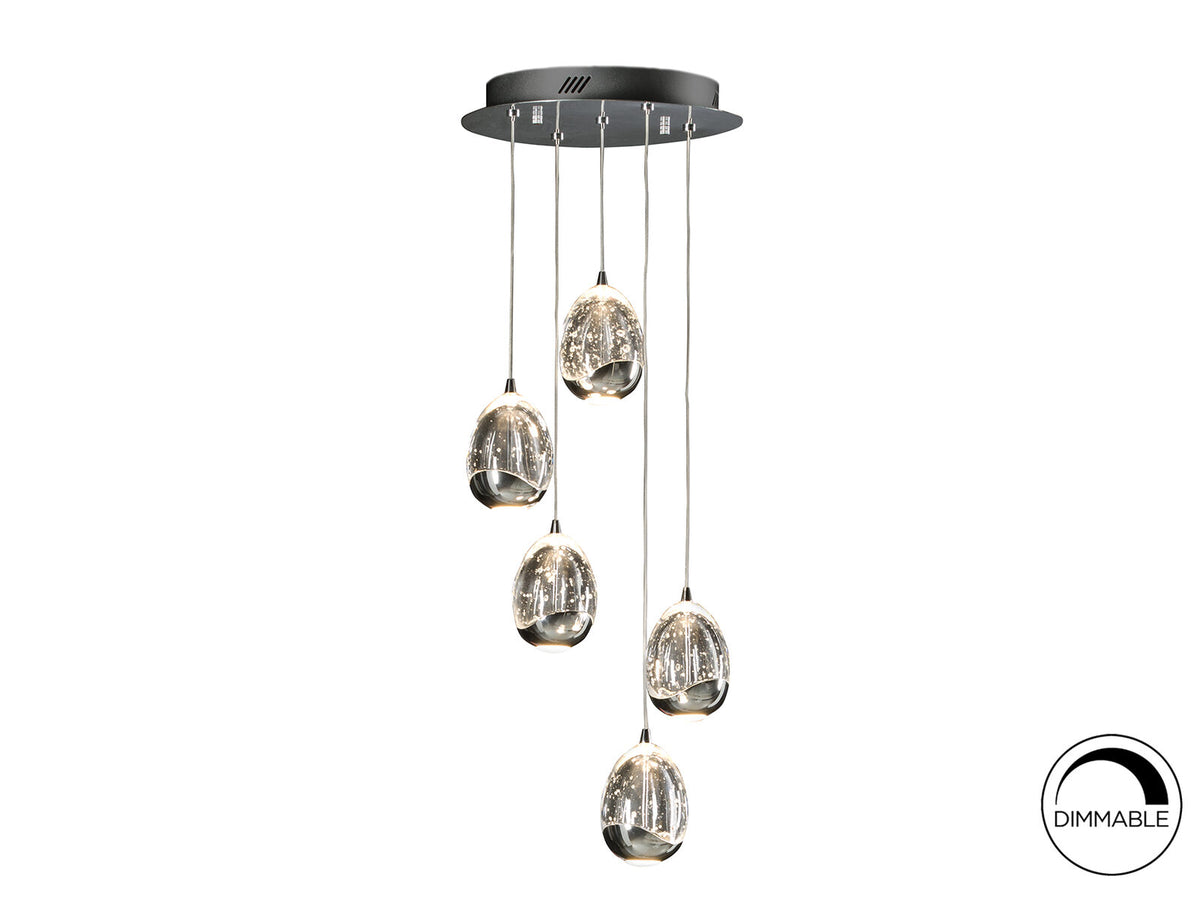 Lámpara de techo Rocío 5 luces Ø30