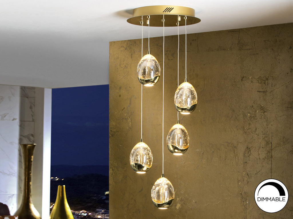 Lámpara de techo Rocío 5 luces Ø30