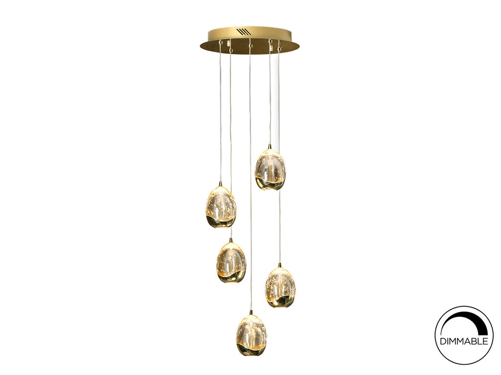 Lámpara de techo Rocío 5 luces Ø30