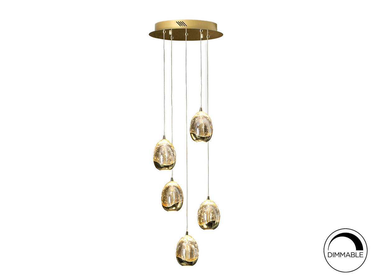 Lámpara de techo Rocío 5 luces Ø30