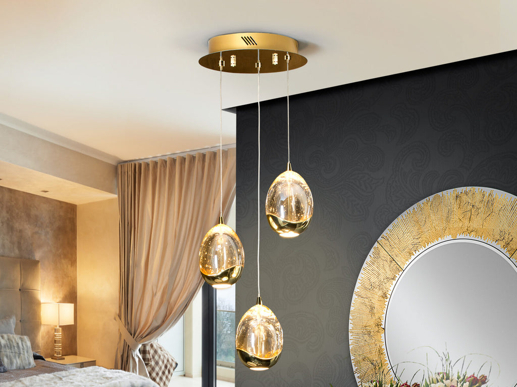 Lámpara de techo Rocío 3 luces Ø25
