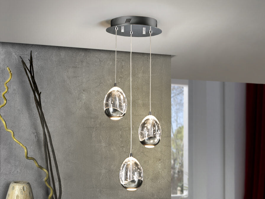 Lámpara de techo Rocío 3 luces Ø25
