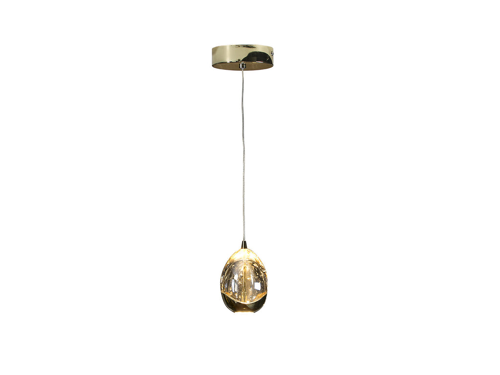 Lámpara colgante Rocío gota de cristal