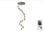 Lámpara de techo Rocío 14 luces cromo Ø50 dimable
