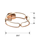 Plafón LED Colette Ø47 - medidas