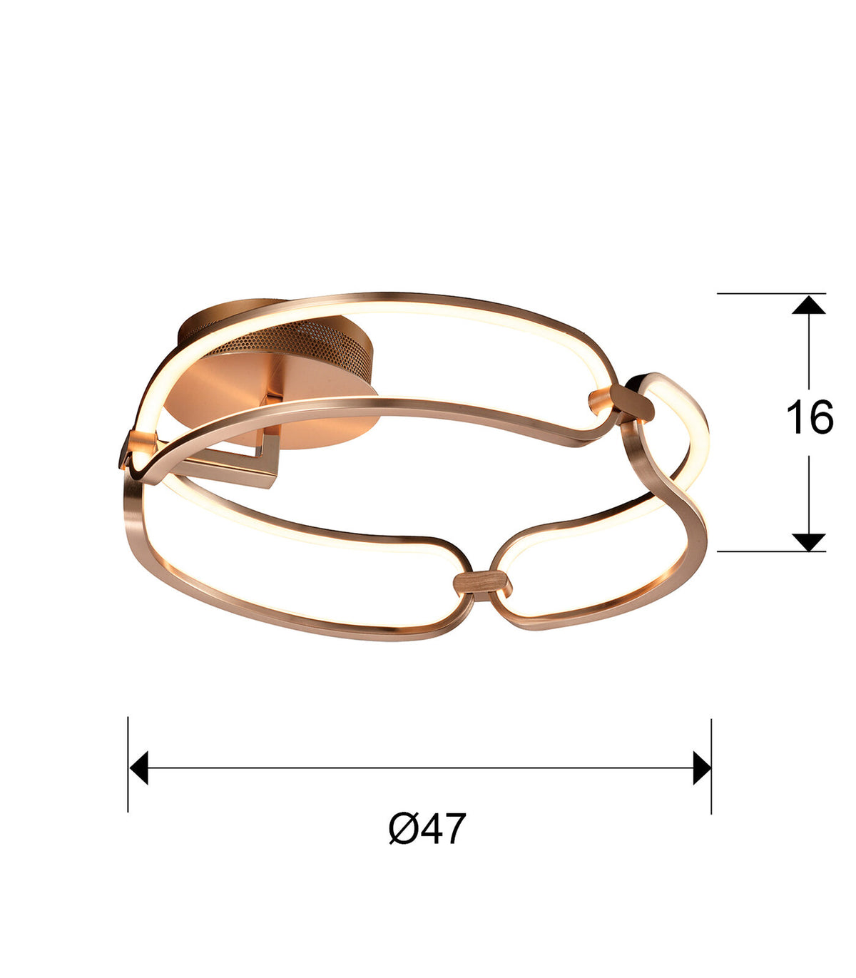 Plafón LED Colette Ø47 - medidas