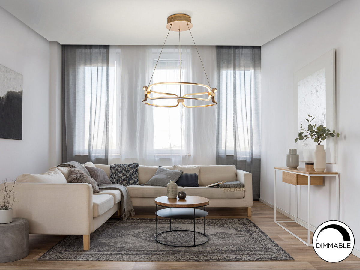 Lámpara de techo Colette LED oro rosa Ø47