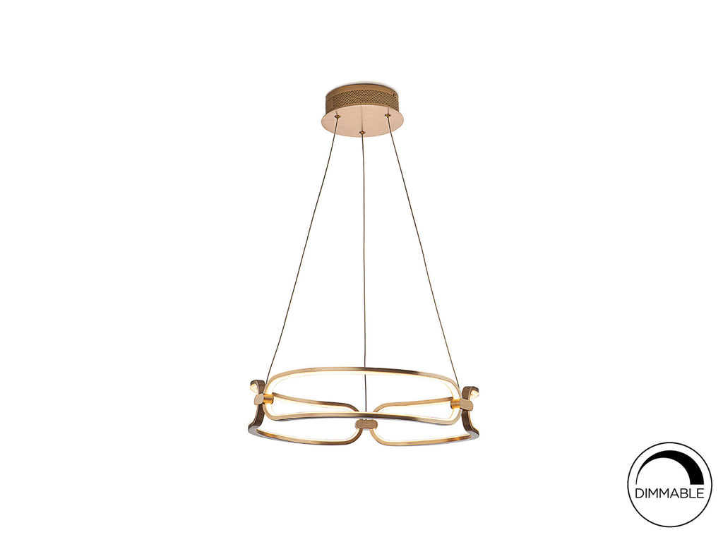 Lámpara de techo Colette LED oro rosa Ø47