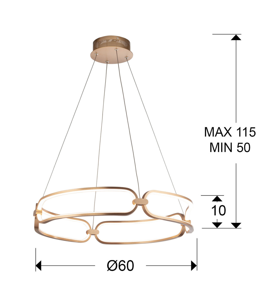 Lámpara de techo Colette LED Ø60 - medidas