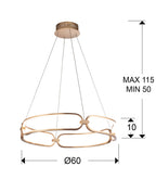 Lámpara de techo Colette LED Ø60 - medidas