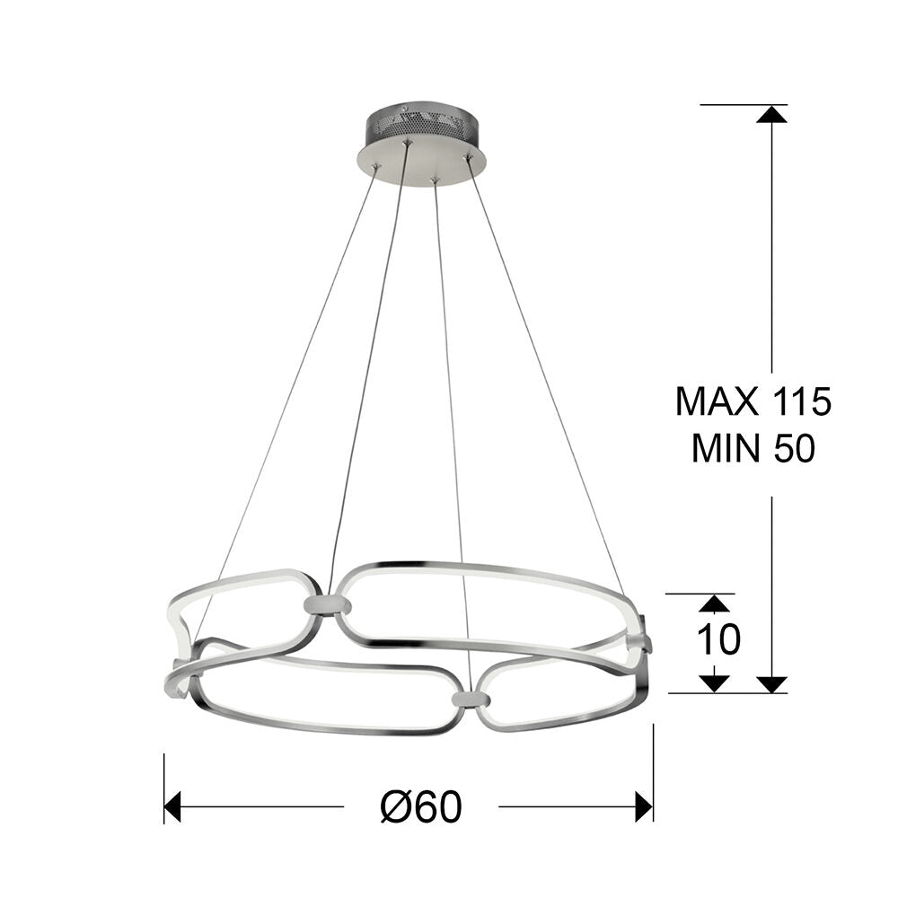 Lámpara de techo Colette LED Ø60 - medidas