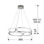 Lámpara de techo Colette LED Ø60 - medidas