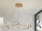 Lámpara de techo Colette LED oro rosa Ø80 dimable