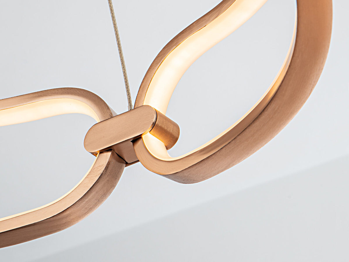 Lámpara de techo Colette LED oro rosa Ø80 dimable