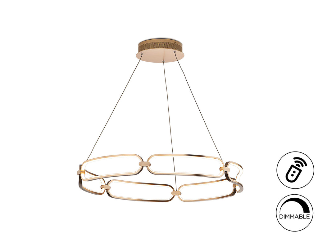 Lámpara de techo Colette LED oro rosa Ø80 dimable