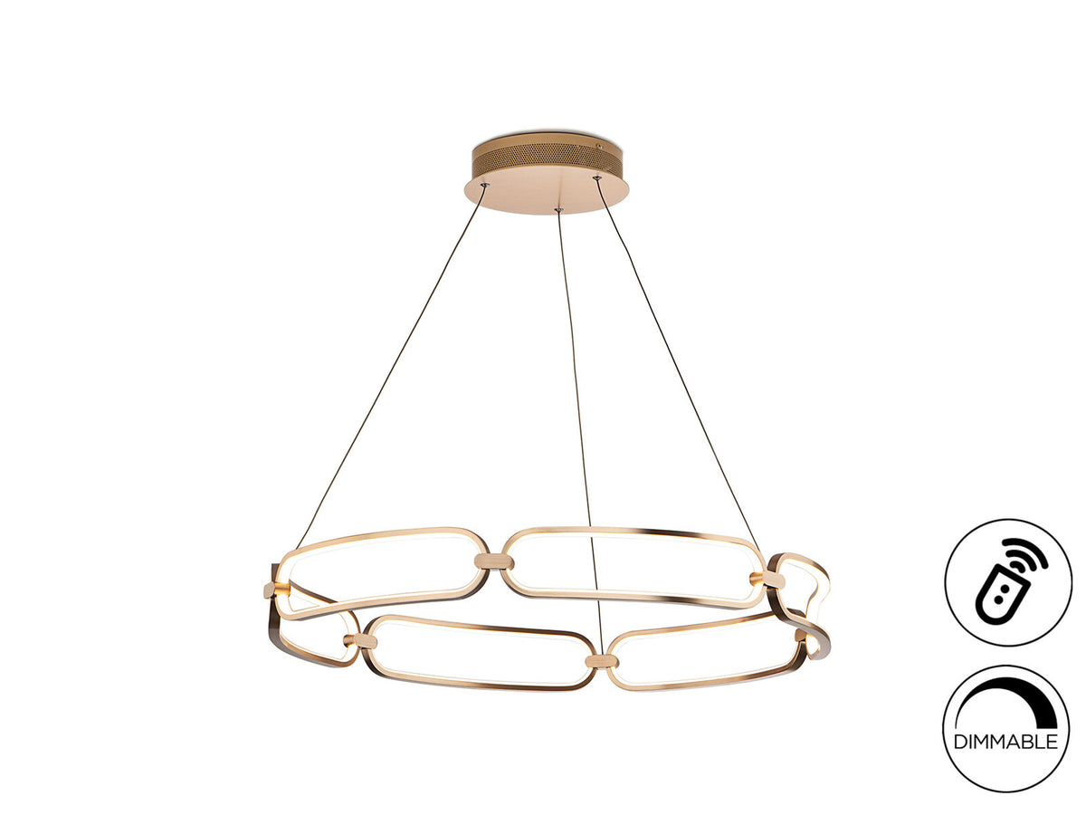 Lámpara de techo Colette LED oro rosa Ø80 dimable